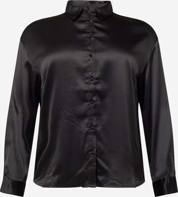 PIECES Curve Blouse 'SILJA' in Zwart: voorkant