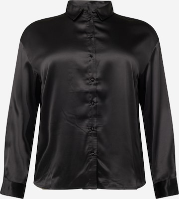 PIECES Curve Blouse 'SILJA' in Black: front