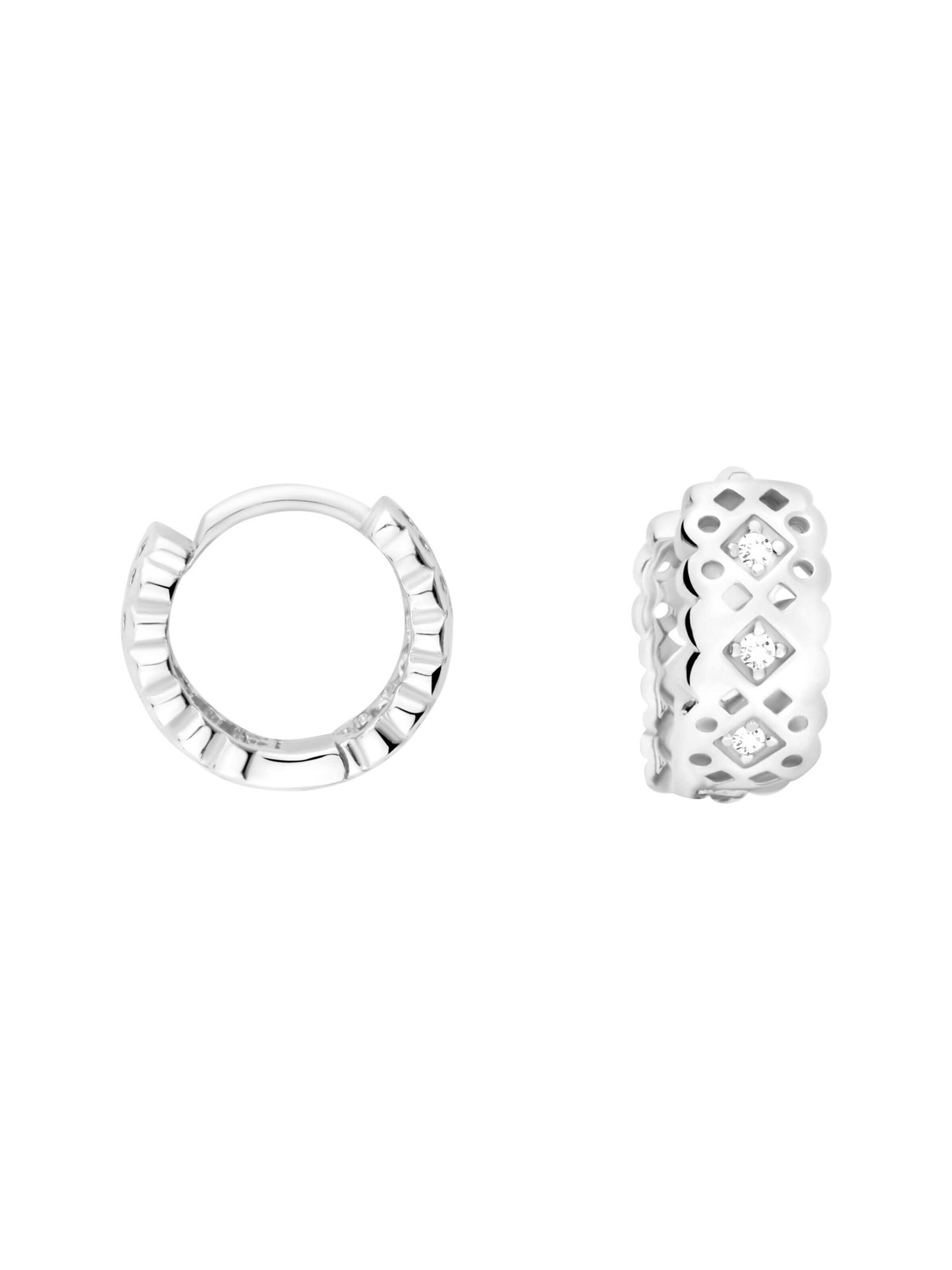 Sofia Milani Ohrringe 'Ornament'‌‌‌‌‌ in Silber: Vorderseite