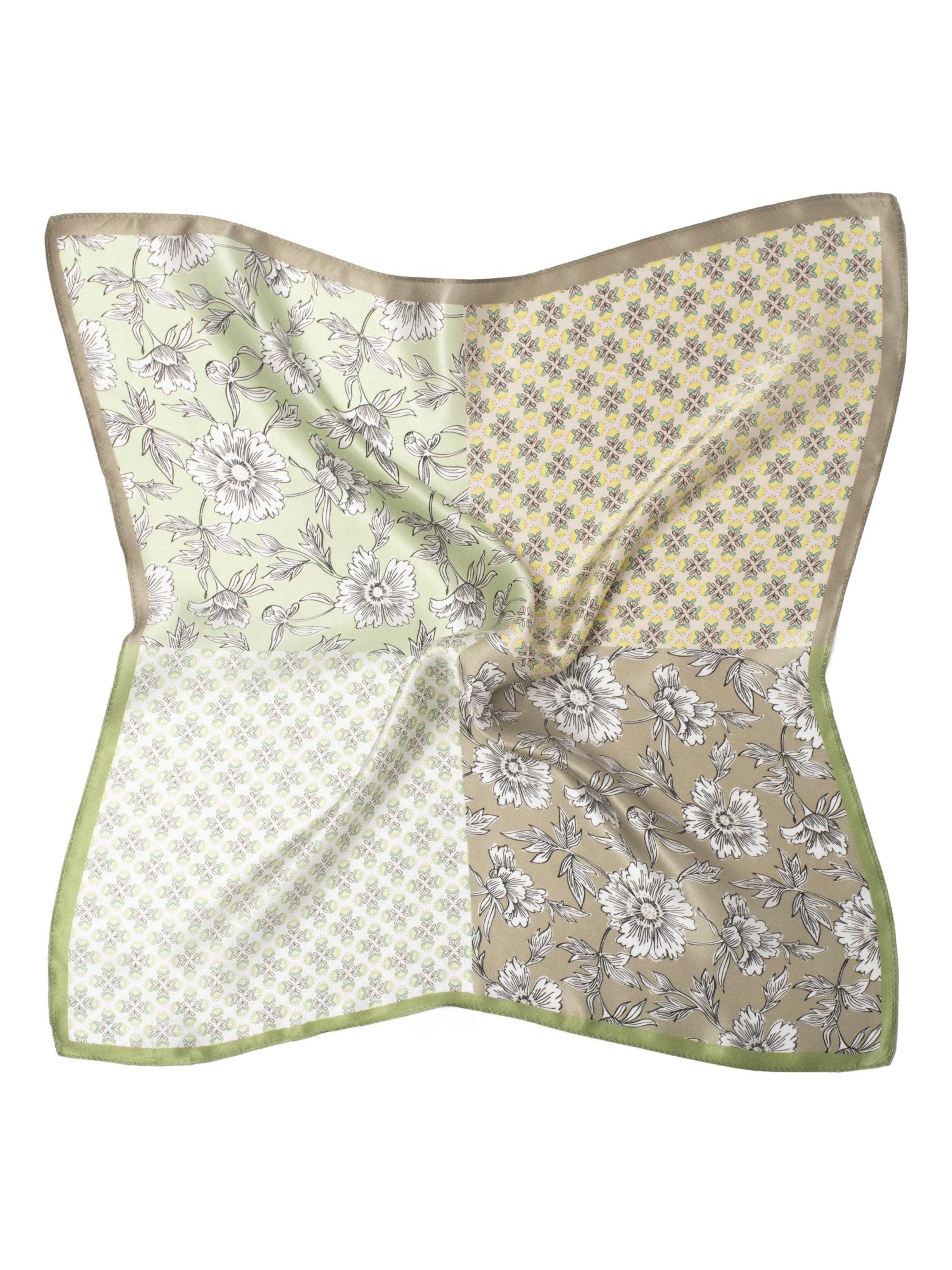 Écharpe 'Seidentuch Blumen Quartett' MayTree en vert : devant