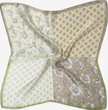 MayTree - Chal 'Seidentuch Blumen Quartett' en verde: frente