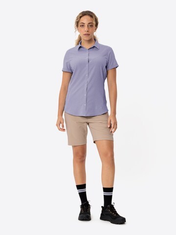 VAUDE Athletic button up shirt ' Seiland' in Purple