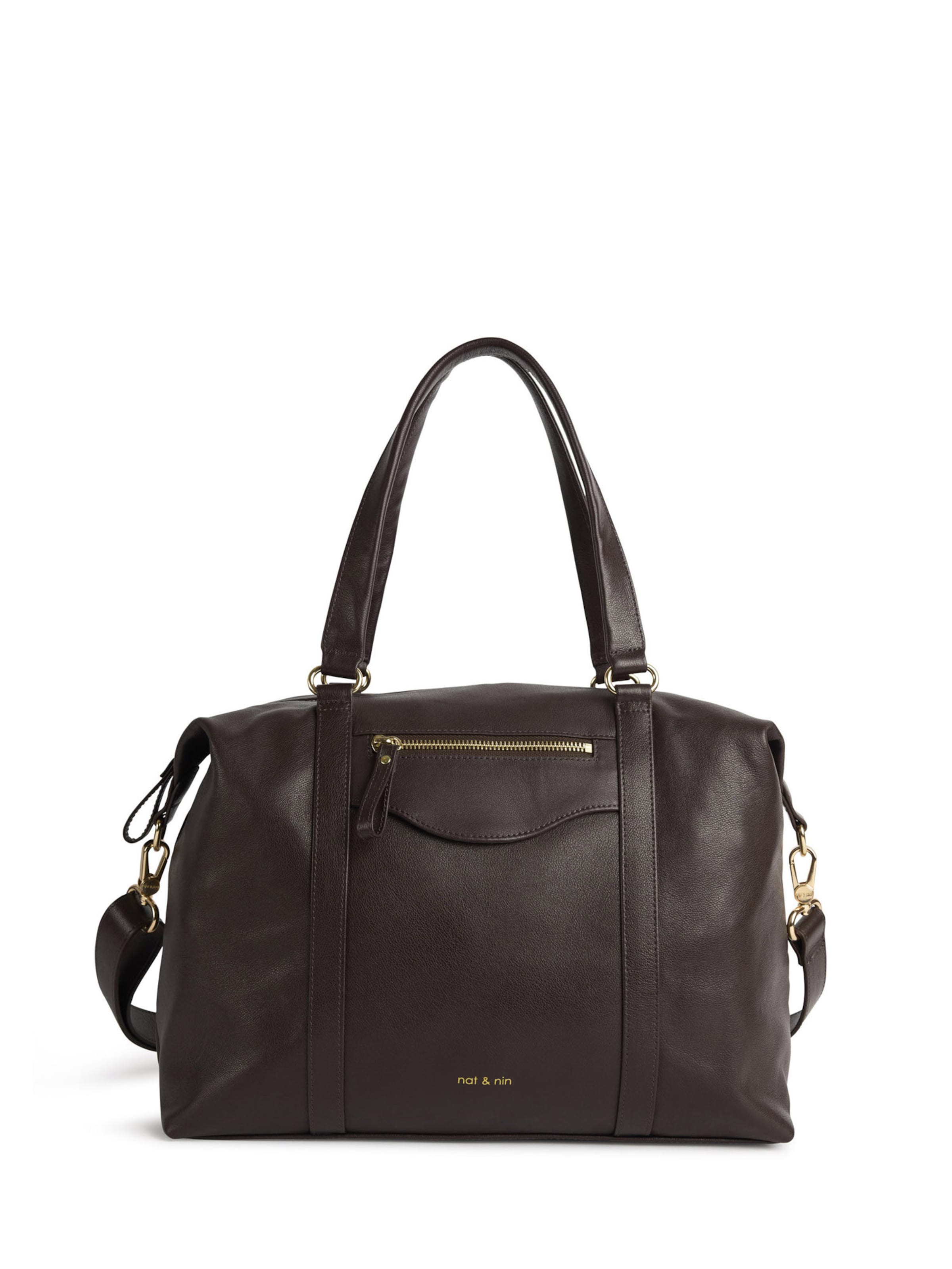 Nat&Nin Kabelka 'THYLANE' – hnědá: přední strana