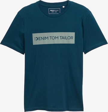 T-Shirt TOM TAILOR DENIM en vert : devant