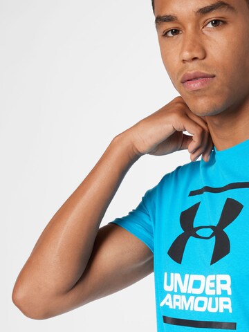 T-Shirt fonctionnel 'Foundation' UNDER ARMOUR en bleu