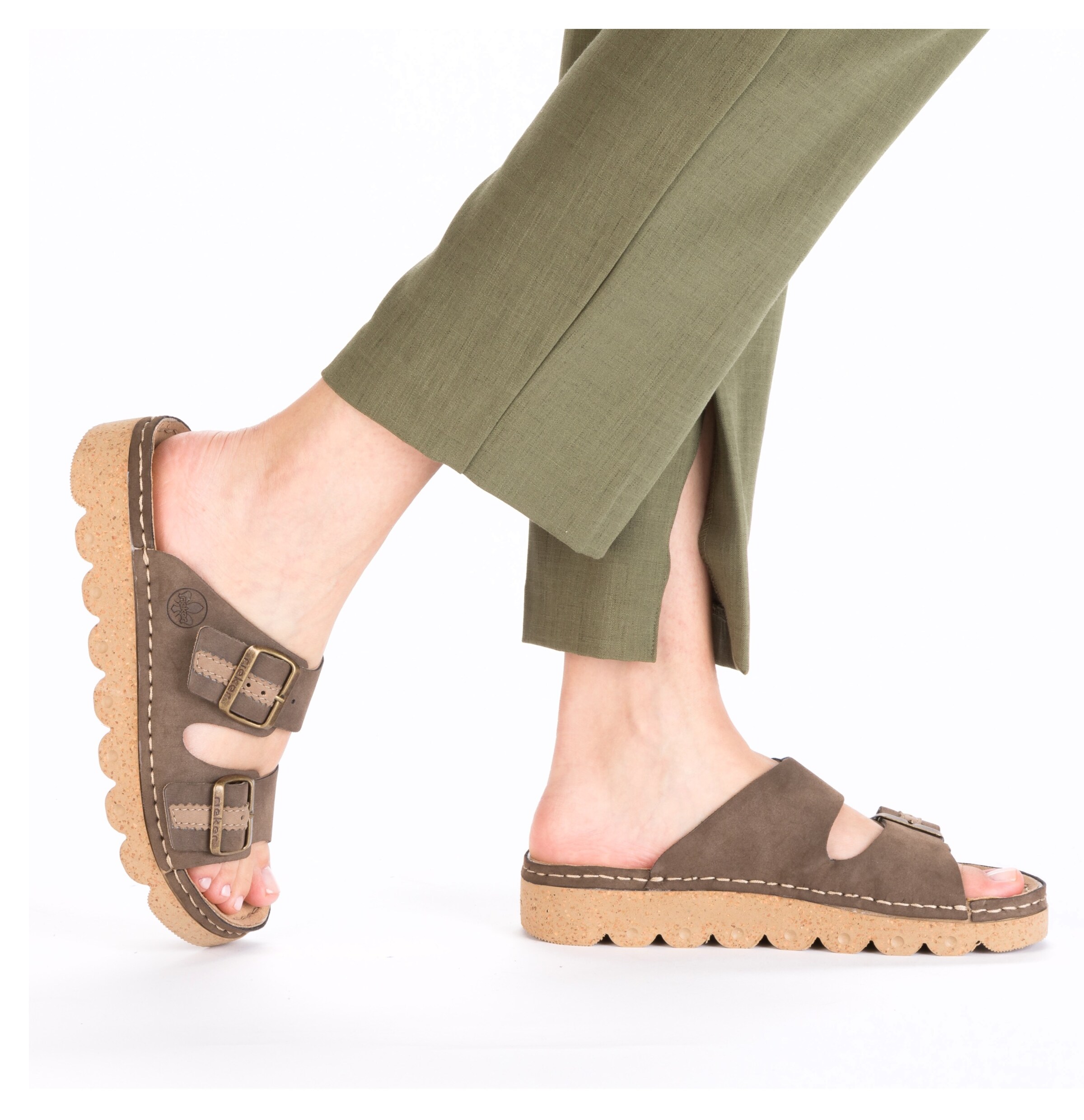 Rieker Mules in Brown