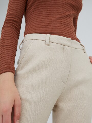 EDITED Regular Trousers with creases 'Aviana' in Beige