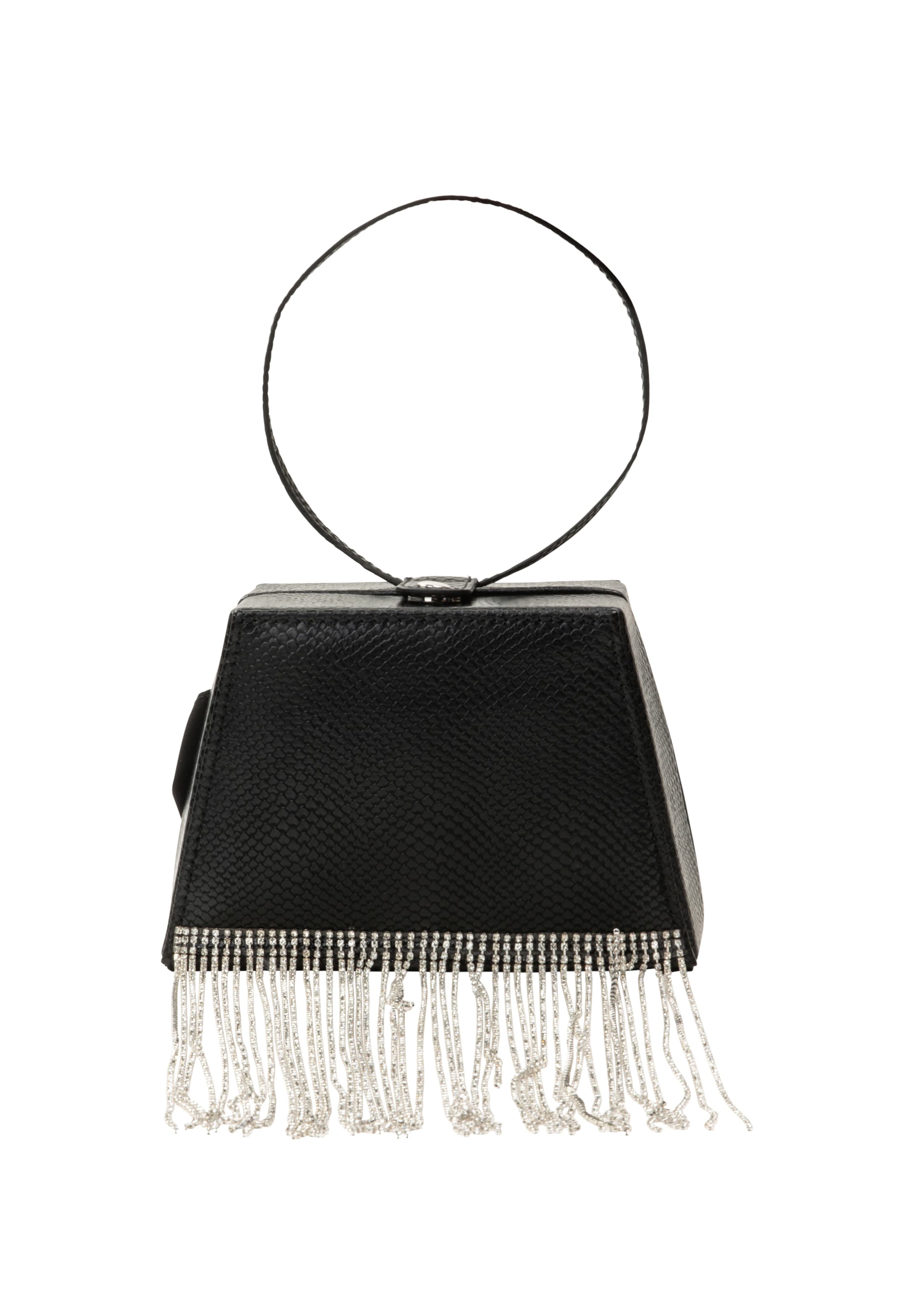 Clutch faina pe negru, Vizualizare produs
