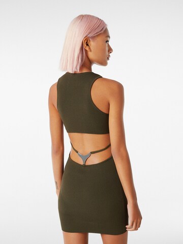 Bershka Knit dress in Green