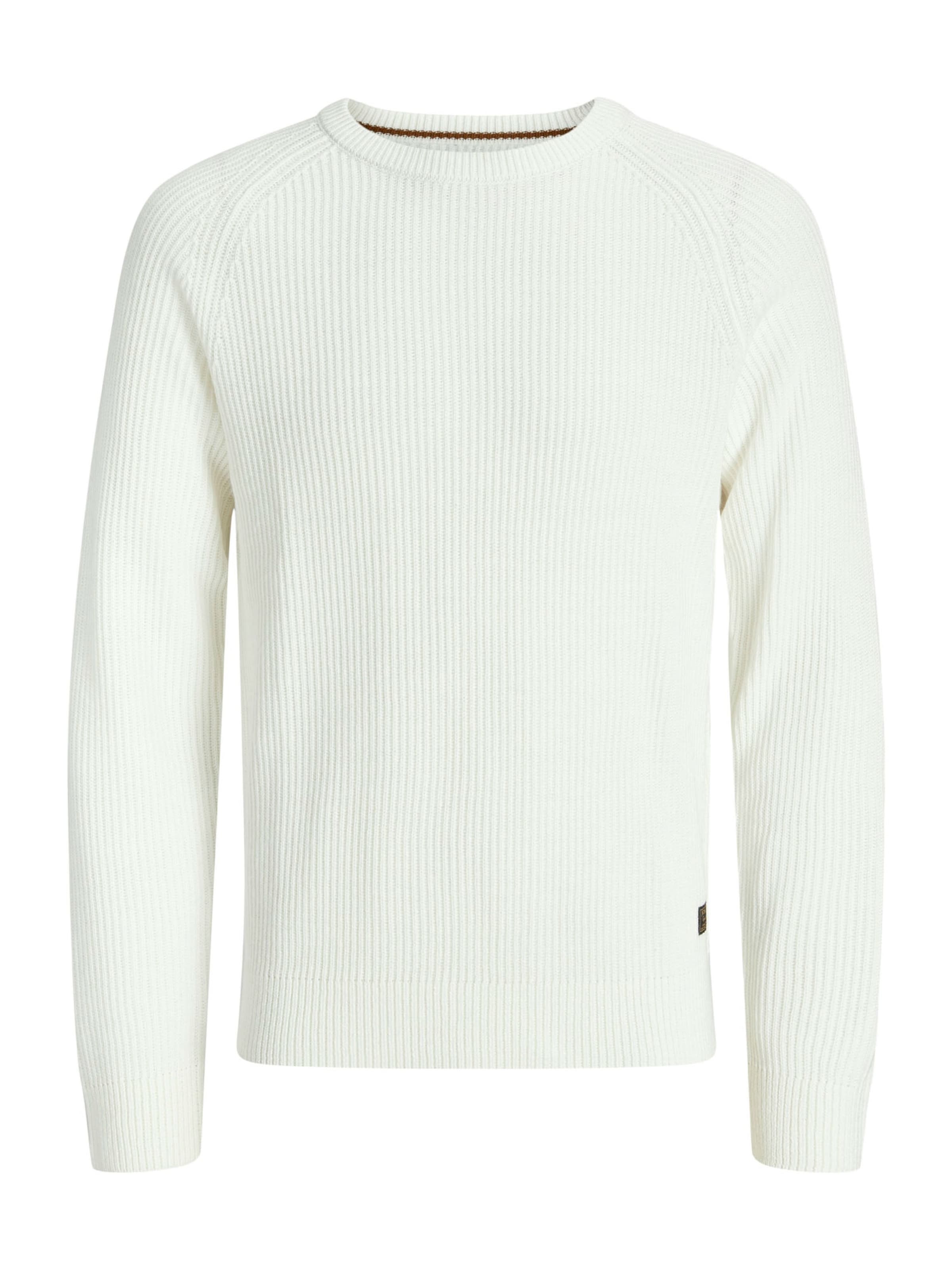 JACK & JONES Pullover 'JWHPANNEL' in L in weiß, Produktansicht