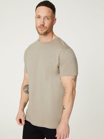 DAN FOX APPAREL - Ajuste regular Camiseta 'Piet' en gris: frente