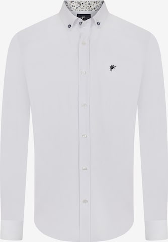 DENIM CULTURE Skjorte 'FYODOR' i hvit: forside