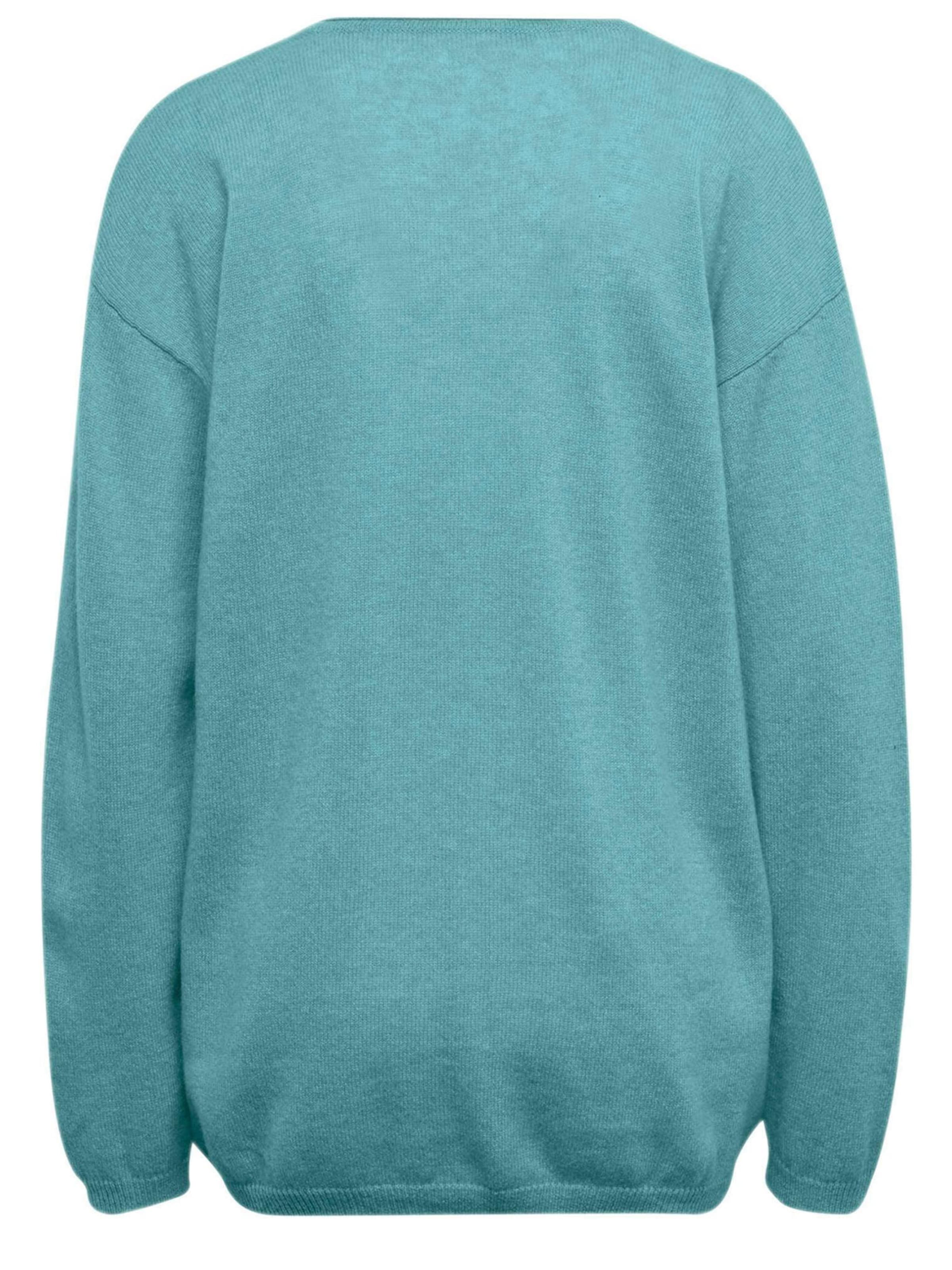 Goldner Pullover in Blau