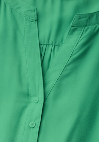 STREET ONE Basic Bluse in Unifarbe in Grün