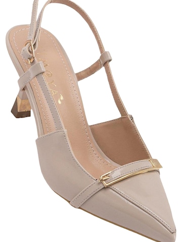 Limoya Slingback Pumps 'Damen-Absätze' in Beige: front