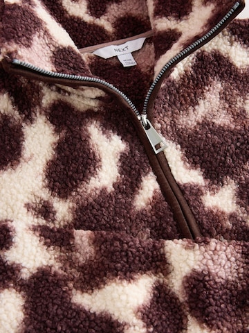 Next Fleecejacka i brun