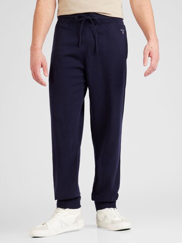 Tapered Pantaloni di GANT in blu: frontale