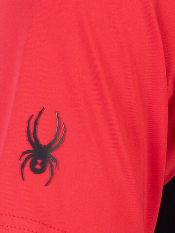 T-Shirt fonctionnel Spyder en rouge