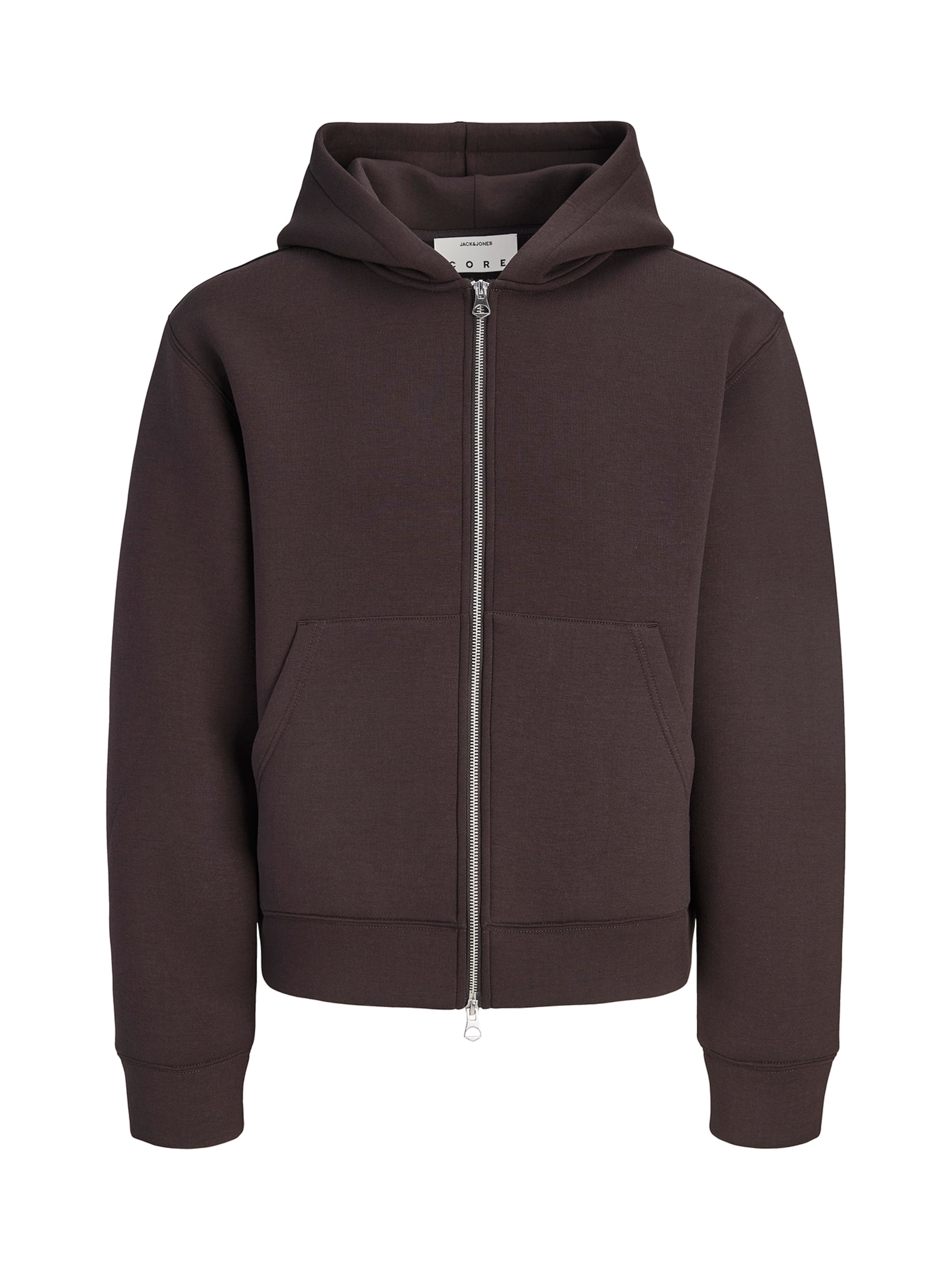 JACK & JONES Ζακέτα φούτερ 'JCOLEGACY' σε καφέ: μπροστά