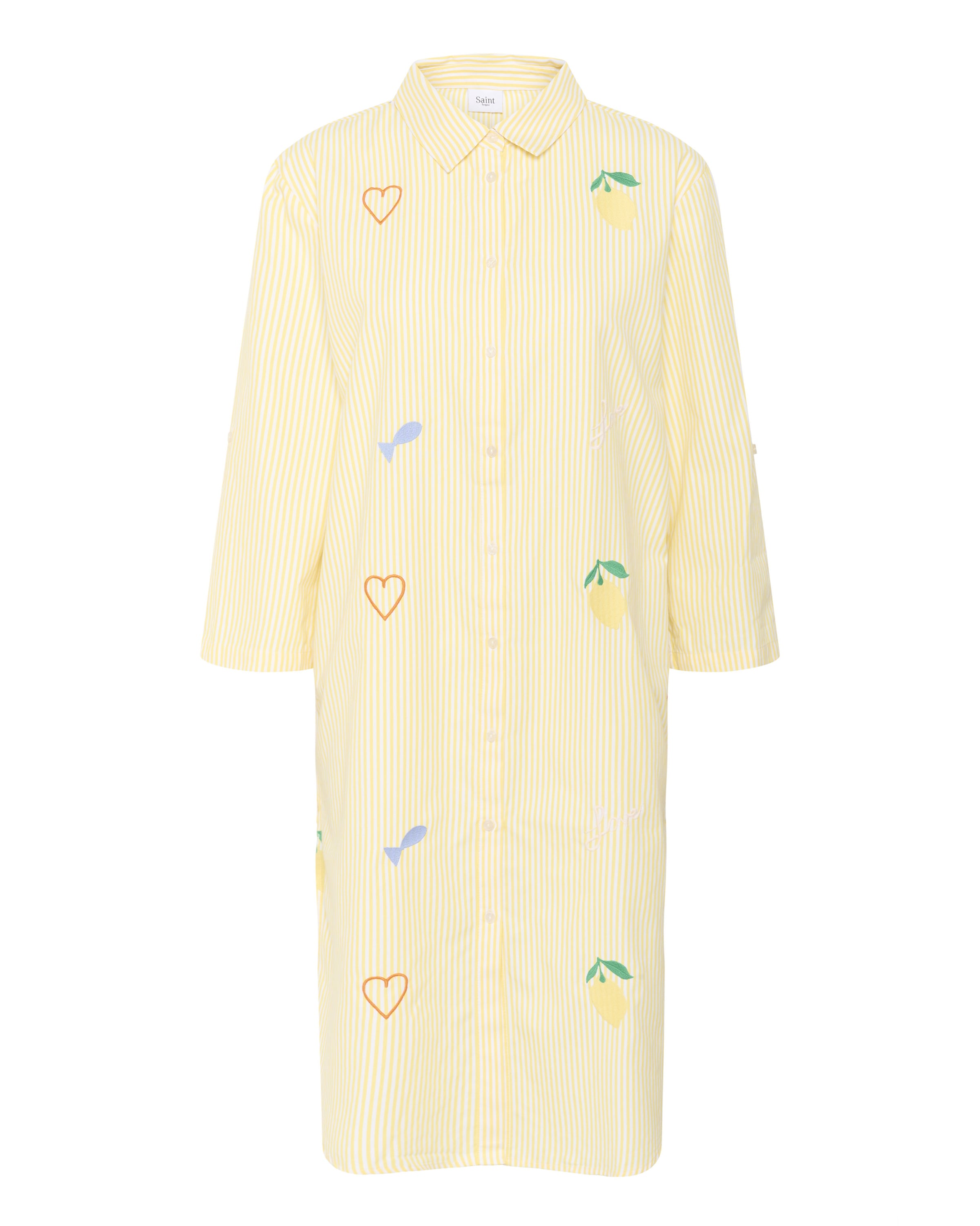 SAINT TROPEZ Blusekjole 'Zytta' i gul: forside