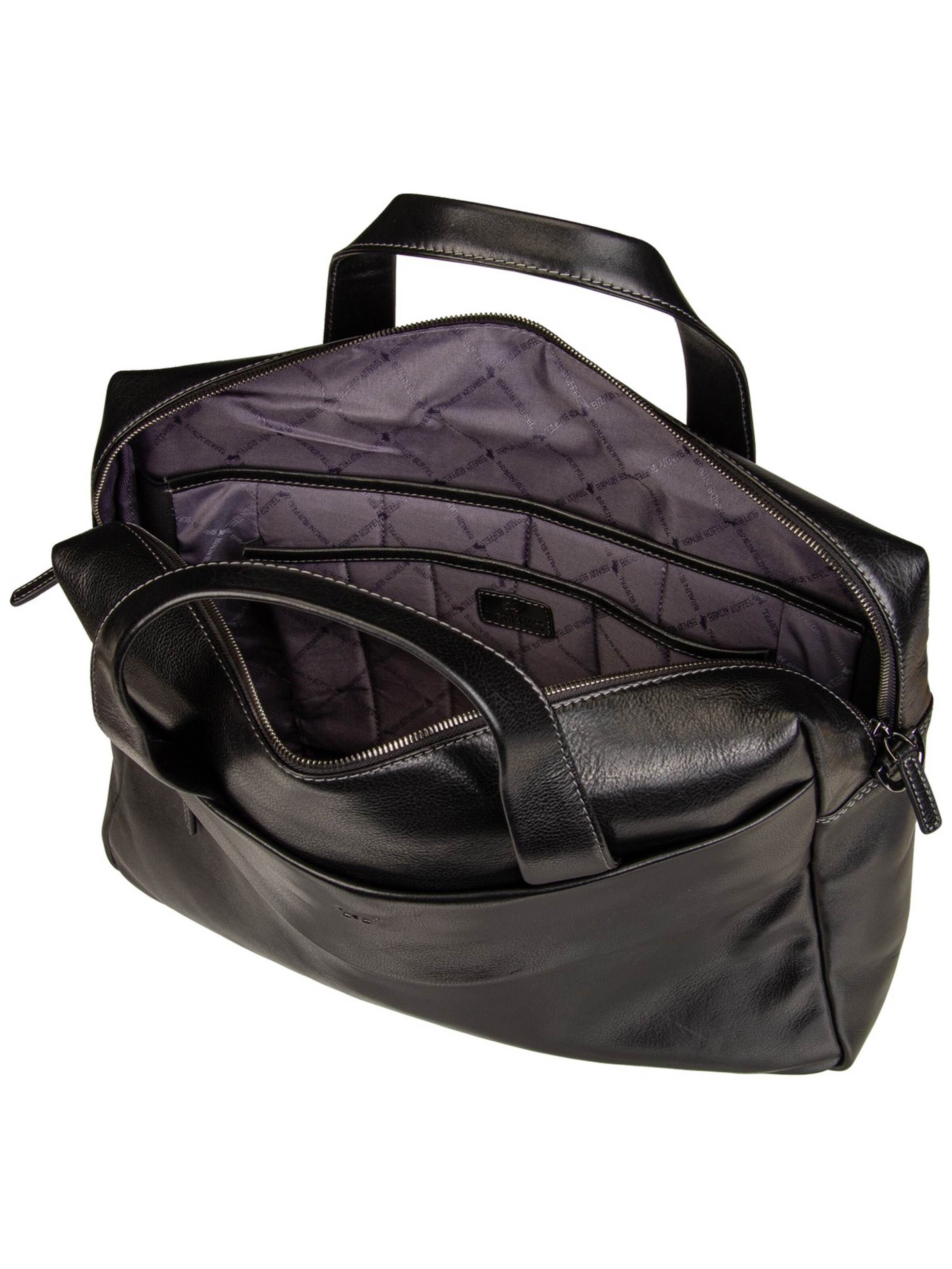 Braun Büffel Document Bag in Black