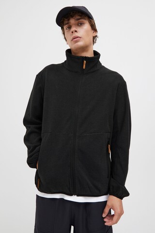 North Bend Fleece Jacket 'Helgo' in Black: front