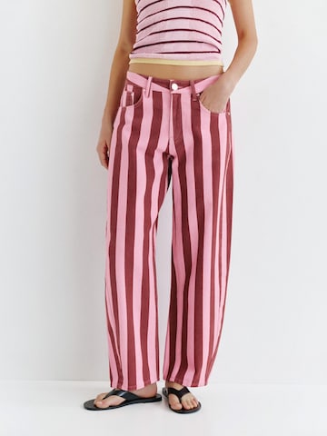 Pull&Bear Barrel Дънки в розово: отпред