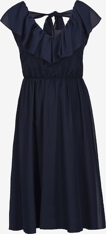 Robe de cocktail 'DRACENA' Karko en bleu : devant