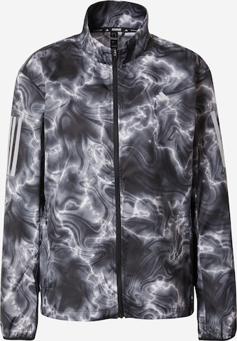 ADIDAS PERFORMANCE Sportjacke 'Own The Run Allover Print ' in Weiß: predná strana