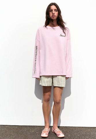 Pull&Bear Shirt 'STWD' in Roze