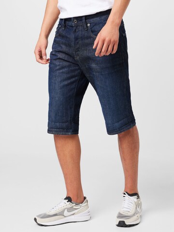 Regular Jean G-Star RAW en bleu : devant