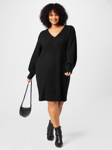 Tommy Hilfiger Curve Knitted dress in Black