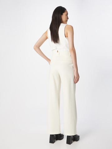 ESPRIT Wide leg Trousers with creases in White