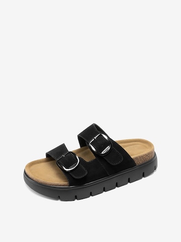 Sandales 'Damen-Plateausandalen mit Keilabsatz und Fußgewölbeunterstützung' Dream Pairs en noir : devant