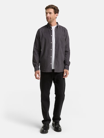 TOM TAILOR Regular fit Button Up Shirt in Grey