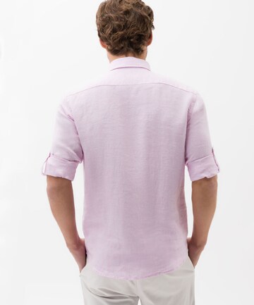 BRAX Regular fit Button Up Shirt 'Dirk' in Purple