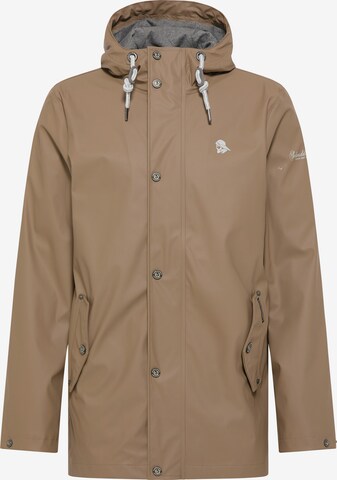 Schmuddelwedda Between-Seasons Parka in Brown: front