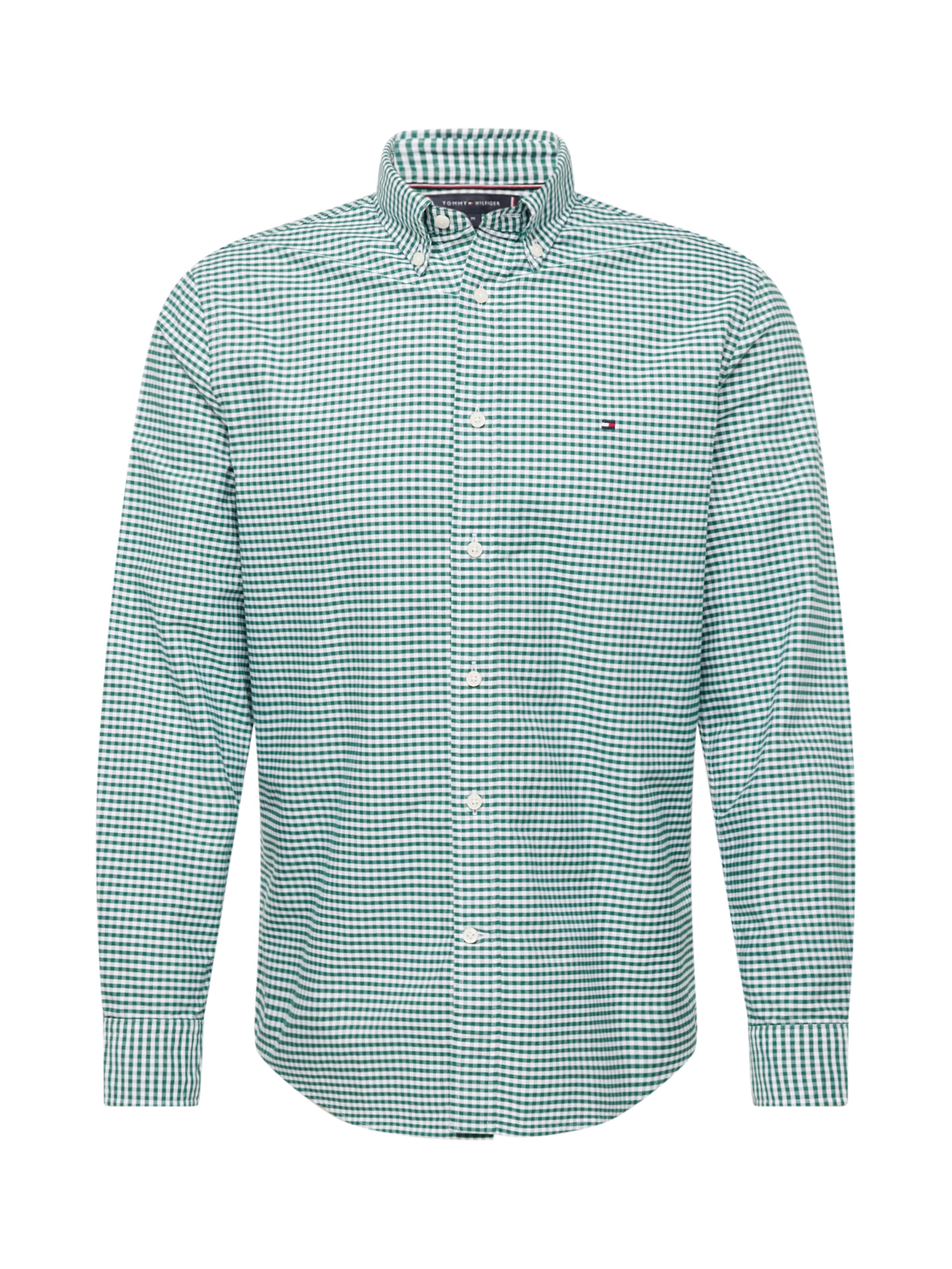 TOMMY HILFIGER Regular fit Button Up Shirt 'Heritage' in Green: front