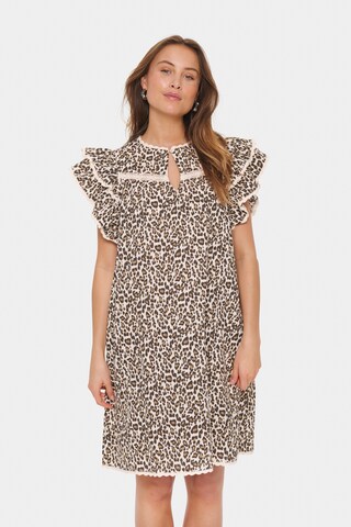 SAINT TROPEZ - Vestido 'Kirby' em bege: frente
