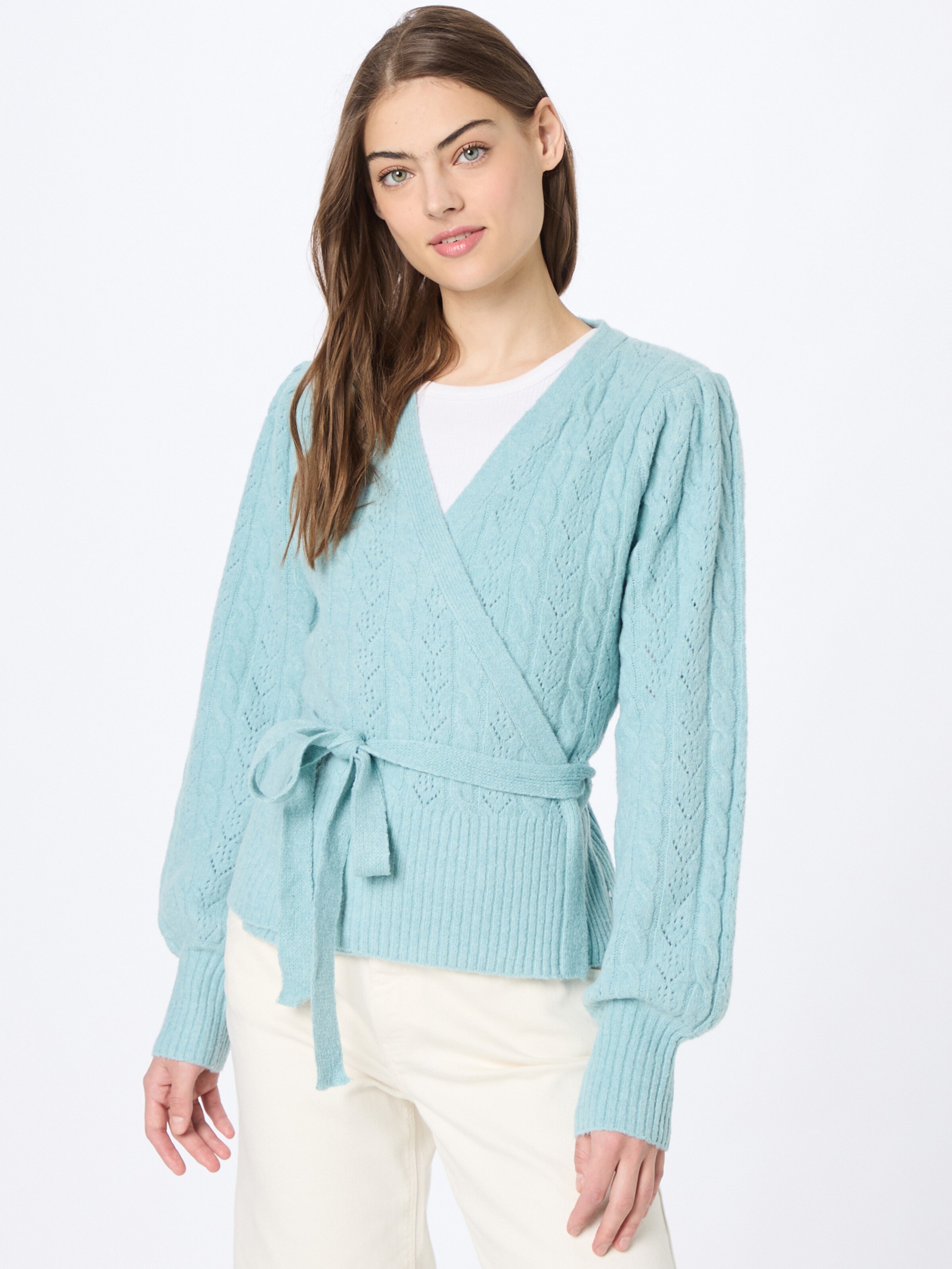 Frauen Pullover & Strick Warehouse Strickjacke in Aqua - SH71468 Frauen Pullover & Strick Warehouse Strickjacke in Aqua - SH71468