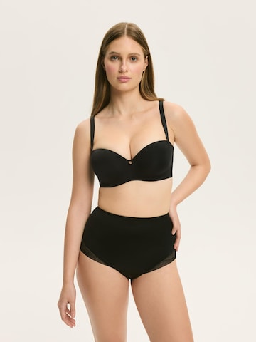 ESOTIQ - Push-up Sujetador 'Push-up-BH Raffen, Plunge-Dekolleté, Balconette-Cups 65B' en negro