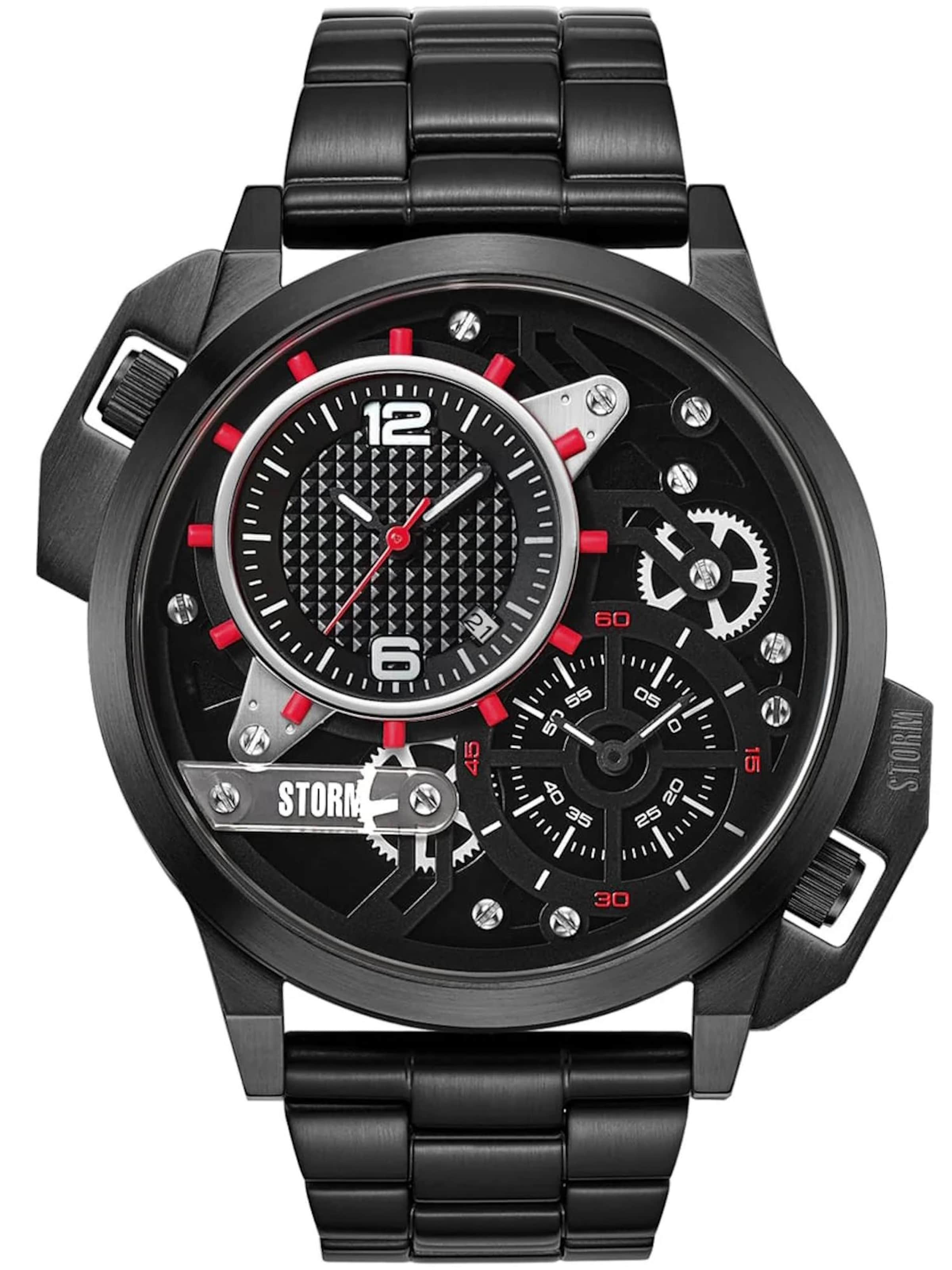 STORM Analoguhr 'Dualaton' in Schwarz