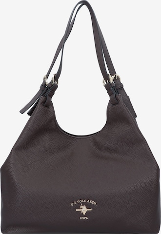 Sac bandoulière U.S. POLO ASSN. en marron : devant
