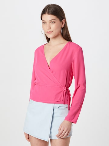 Monki - Blusa em rosa: frente