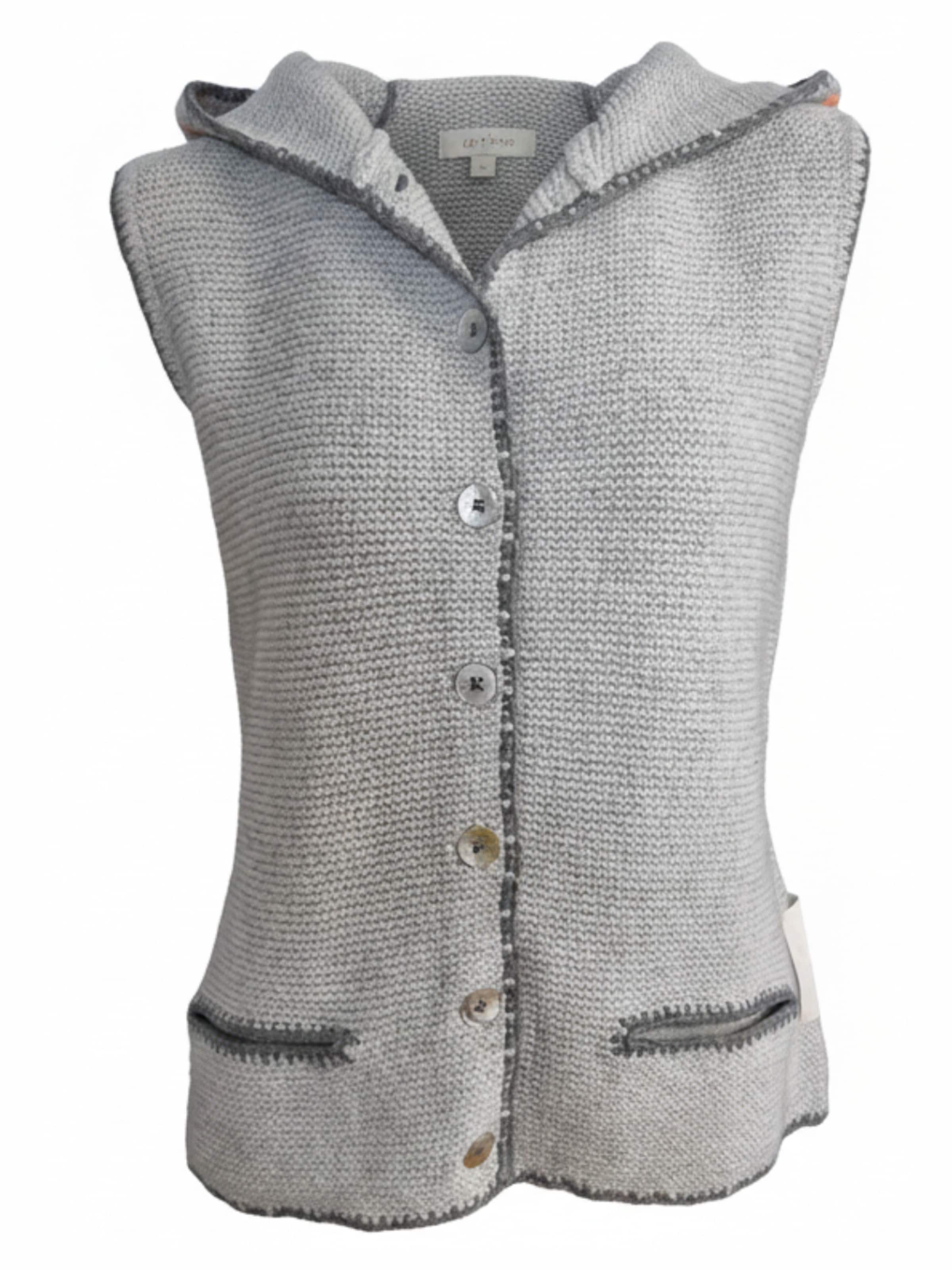 LIKS. Munich Strickjacke in Grau: Vorderseite