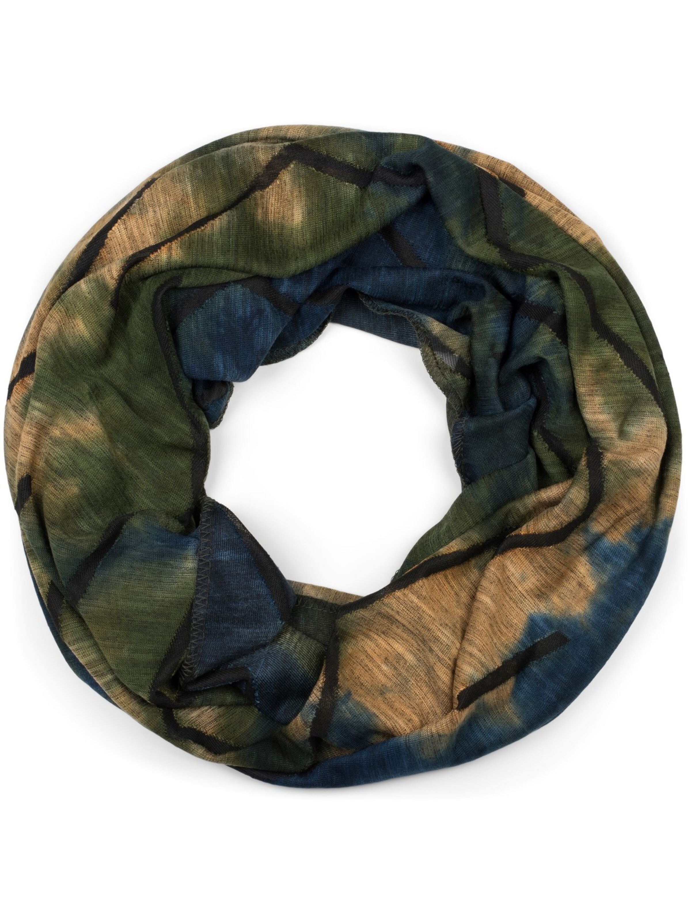 styleBREAKER Schlauchschal 'Loop Schal Destroyed Batik Farbverlauf'‌‌‌ in Mischfarben: Vorderseite