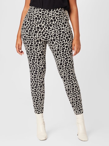 Vila Curve Skinny Leggings 'Tylor' in Zwart: voorkant