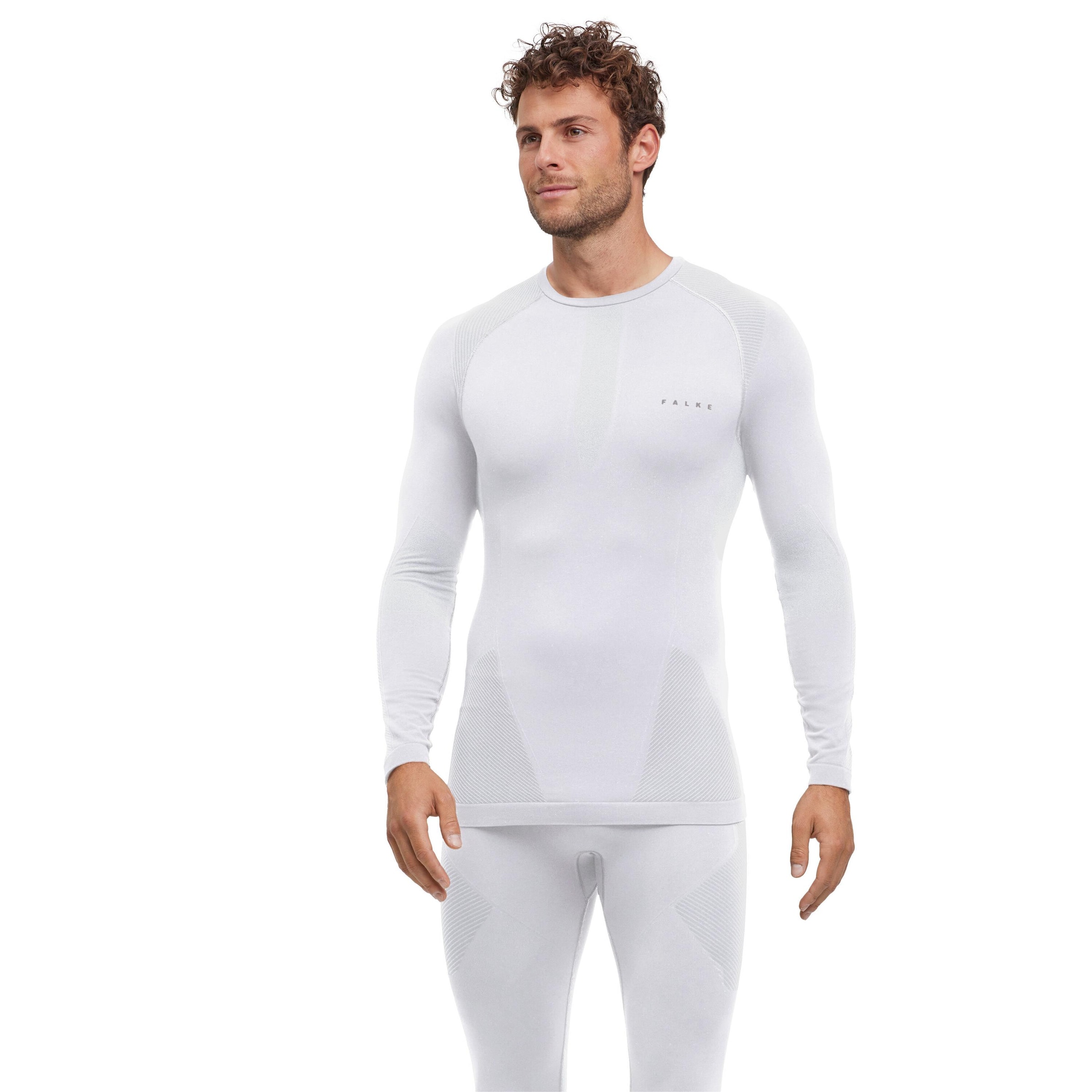 FALKE Performance Shirt 'Warm' in White: front