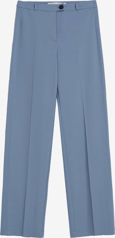 Pantalon à plis Bershka en bleu : devant