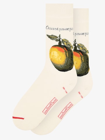 MuseARTa Socks 'René Magritte - Das ist kein Apfel' in Beige: front